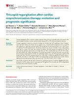 Tricuspid regurgitation after cardiac resynchronization therapy