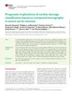 Prognostic implications of cardiac damage classification based on computed tomography in severe aortic stenosis