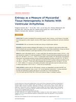 Entropy as a measure of myocardial tissue heterogeneity in patients with ventricular arrhythmias