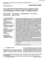 Personalized local SAR prediction for parallel transmit neuroimaging at 7T from a single T1-weighted dataset