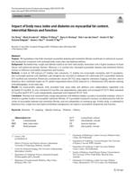 Impact of body mass index and diabetes on myocardial fat content, interstitial fibrosis and function