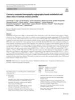 Coronary computed tomography angiography-based endothelial wall shear stress in normal coronary arteries