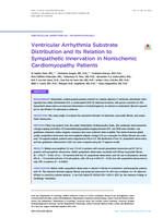 Ventricular arrhythmia substrate distribution and its relation to sympathetic innervation in nonischemic cardiomyopathy patients