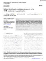 Bail out lithotripsy to treat delayed valve-in-valve TAVR-related coronary obstruction