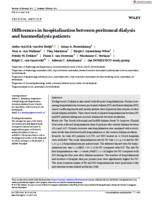 Differences in hospitalisation between peritoneal dialysis and haemodialysis patients