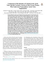 Comparison of the quantity of calcium in the aortic valve and the coronary arteries in men versus women who underwent transcatheter aortic valve implantation