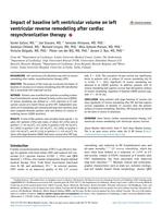 Impact of baseline left ventricular volume on left ventricular reverse remodeling after cardiac resynchronization therapy