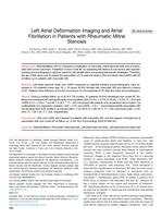 Left atrial deformation imaging and atrial fibrillation in patients with rheumatic mitral stenosis