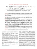 Left atrial reservoir function and outcomes in secondary mitral regurgitation