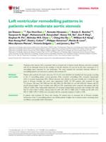 Left ventricular remodelling patterns in patients with moderate aortic stenosis