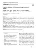 Prognostic value of left atrial volume index in degenerative mitral stenosis