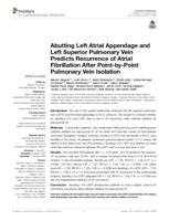 Abutting left atrial appendage and left superior pulmonary vein predicts recurrence of atrial fibrillation after point-by-point pulmonary vein isolation