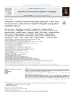 Comparison of coronary atherosclerotic plaque progression in East Asians and Caucasians by serial coronary computed tomographic angiography