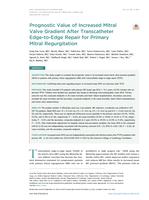 Prognostic value of increased mitral valve gradient after transcatheter edge-to-edge repair for primary mitral regurgitation