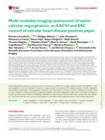 Multi-modality imaging assessment of native valvular regurgitation