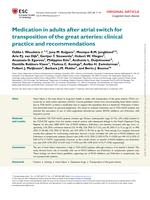 Medication in adults after atrial switch for transposition of the great arteries