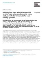 Relation of red blood cell distribution width to risk of major adverse cardiovascular events, death, and effect of alirocumab after acute coronary syndromes