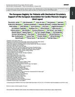 The European registry for patients with mechanical circulatory support of the European Association for Cardio-Thoracic Surgery