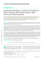 Longitudinal prediction of ventricular arrhythmic risk in patients with arrhythmogenic right ventricular cardiomyopathy