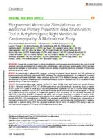 Programmed ventricular stimulation as an additional primary prevention risk stratification tool in arrhythmogenic right ventricular cardiomyopathy