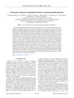 Performance comparison of optimization methods on variational quantum algorithms