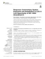 Response: commentary: system expansion and substitution in LCA