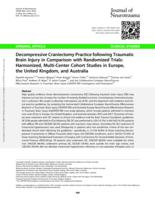 Decompressive craniectomy practice following traumatic brain injury in comparison with randomized trials