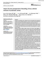 Impact of early postoperative indwelling urinary catheter removal