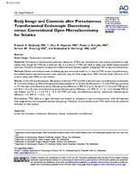 Body image and cosmesis after percutaneous transforaminal endoscopic discectomy versus conventional open microdiscectomy for sciatica