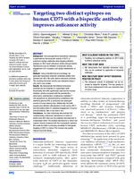 Targeting two distinct epitopes on human CD73 with a bispecific antibody improves anticancer activity