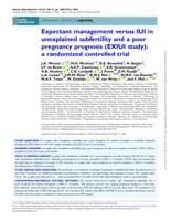 Expectant management versus IUI in unexplained subfertility and a poor pregnancy prognosis (EXIUI study)