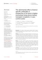 The detrimental effect of donor-specific antibodies is irrespective of its level in highly-immunized living donor kidney transplant recipients