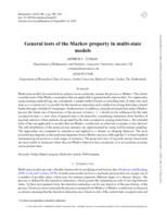 General tests of the Markov property in multi-state models