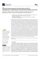 Physical and functional characterization of PLGA nanoparticles containing the antimicrobial peptide SAAP-148