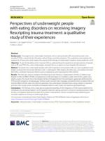 Perspectives of underweight people with eating disorders on receiving Imagery Rescripting trauma treatment
