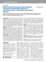 Impact of placental sharing and large bidirectional anastomoses on birthweight discordance in monochorionic twins