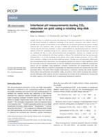 Interfacial pH measurements during CO2 reduction on gold using a rotating ring-disk electrode