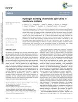 Hydrogen bonding of nitroxide spin labels in membrane proteins