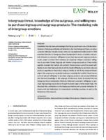 Intergroup threat, knowledge of the outgroup, and willingness to purchase ingroup and outgroup products