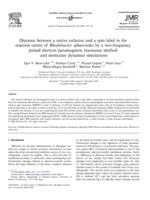 Distance between a native cofactor and a spin label in the reaction centre of Rhodobacter sphaeroides by a two-frequency pulsed electron paramagnetic resonance method and molecular dynamics simulation