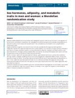 Sex hormones, adiposity, and metabolic traits in men and women