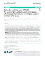 Extended mobility scale (AMEXO) for assessing mobilization and setting goals after gastrointestinal and oncological surgery