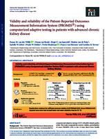 Validity and reliability of the Patient-Reported Outcomes Measurement Information System (PROMIS) using computerized adaptive testing in patients with advanced chronic kidney disease