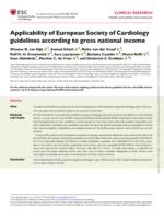Applicability of European Society of Cardiology guidelines according to gross national income