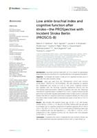 Low ankle-brachial index and cognitive function after stroke-the PROSpective with Incident Stroke Berlin (PROSCIS-B)