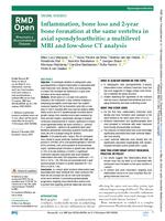 Inflammation, bone loss and 2-year bone formation at the same vertebra in axial spondyloarthritis