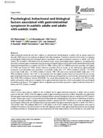 Psychological, behavioural and biological factors associated with gastrointestinal symptoms in autistic adults and adults with autistic traits