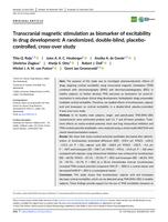 Transcranial magnetic stimulation as biomarker of excitability in drug development
