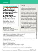 Respiratory effects of the atypical tricyclic antidepressant tianeptine in human models of opioid-induced respiratory depression