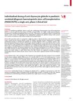 Individualised dosing of anti-thymocyte globulin in paediatric unrelated allogeneic haematopoietic stem-cell transplantation (PARACHUTE)